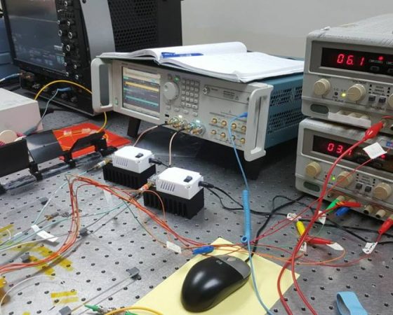 Differential Quadrature Phase Shift Keying (DQPSK) Modulator testbed module customization