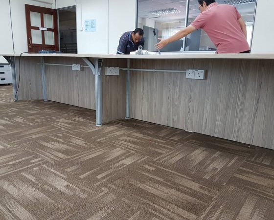 Wiring, Carpet and Meeting Table Installation – 5