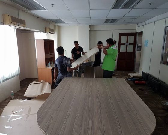 Wiring, Carpet and Meeting Table Installation – 3