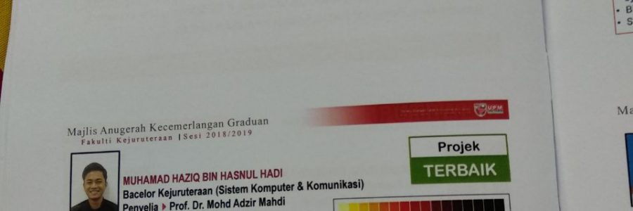 Majlis Kecemerlangan Graduan Fakulti Kejuruteraan Sesi 2018/2019 di Universiti Putra Malaysia.