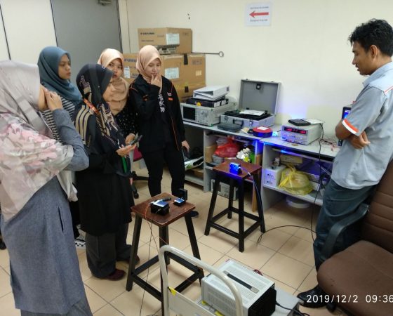 Demonstration of the VLC project for Prof. Madya Dr. Siti Barirah bt. Ahmad Anas